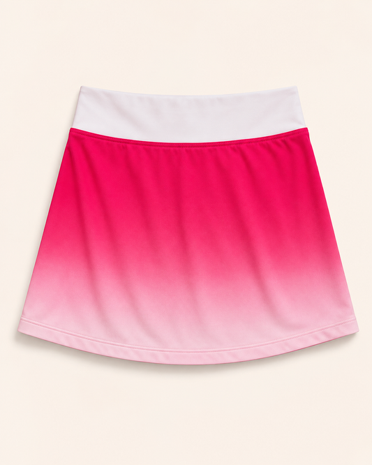 Pink Performance Ombré Tennis Skirt